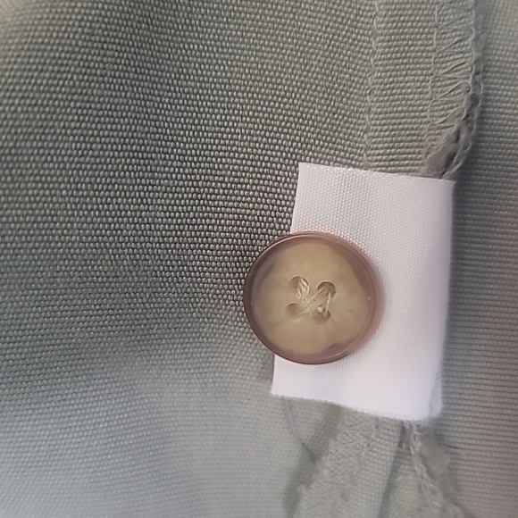 Tommy Bahama 100% silk olive green long sleeve shirt size XL 2 pockets vacation - Picture 13 of 14